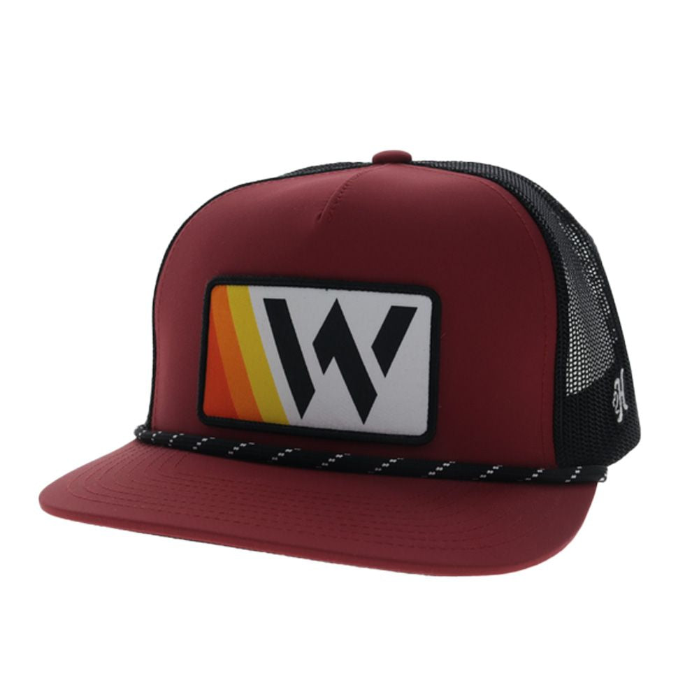 HOOEY X Wade Bowen Maroon Square W Patch