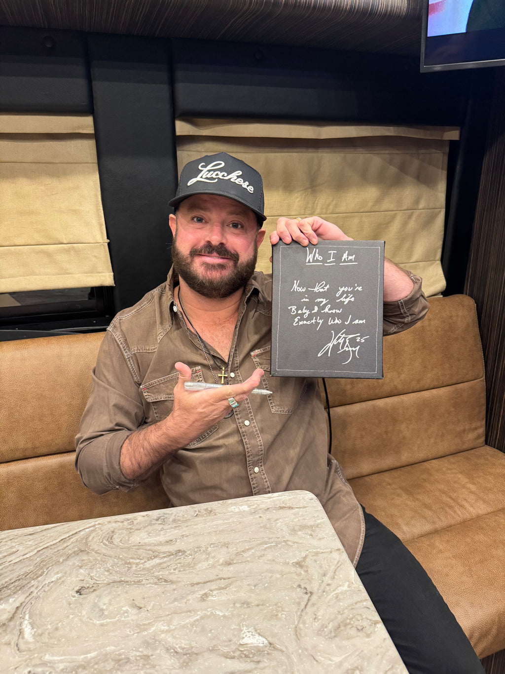 Autographed Handwritten Lyric Canvas (Limited Quantities!)