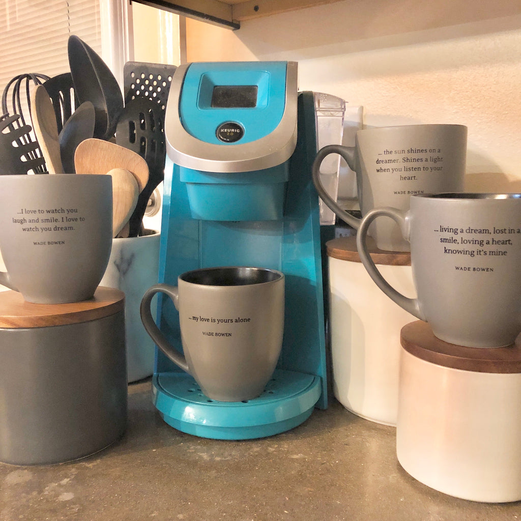 Wade Bowen Lyric Mugs - 16 oz Bistro Stye